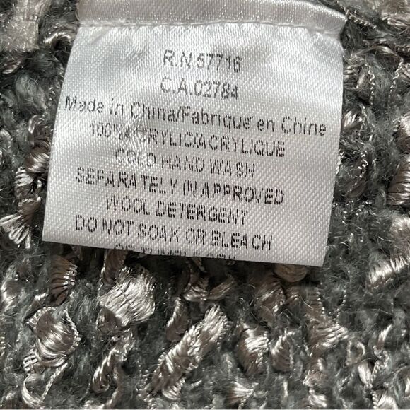 Papillon Vancouver Los Angeles Cardigan Lace Trim Gray Knit Ruffled Women S - Picture 7 of 10